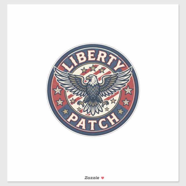 Liberty Patch Patriotischer Stickpatch Aufkleber (Blatt)