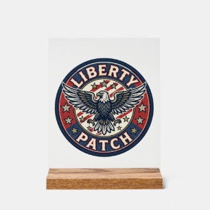 Liberty Patch Patriotisches Patch Stickerei Acrylschild