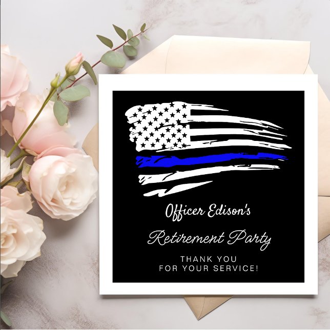 LIBERTY Police Military Retirement Party Serviette (Von Creator hochgeladen)