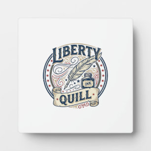 Liberty Quill Patriotischer Patriotischer Quill Ti Fotoplatte