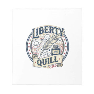 Liberty Quill Patriotischer Patriotischer Quill Ti Notizblock