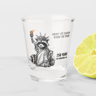 Liberty Raccoon San Francisco 250 Years Schnapsglas
