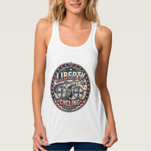 Liberty Radfahren Patriotisch Patriotisch Radfahre Tank Top