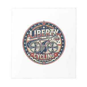 Liberty Radfahren Patriotisch Patriotisches Radfah Notizblock