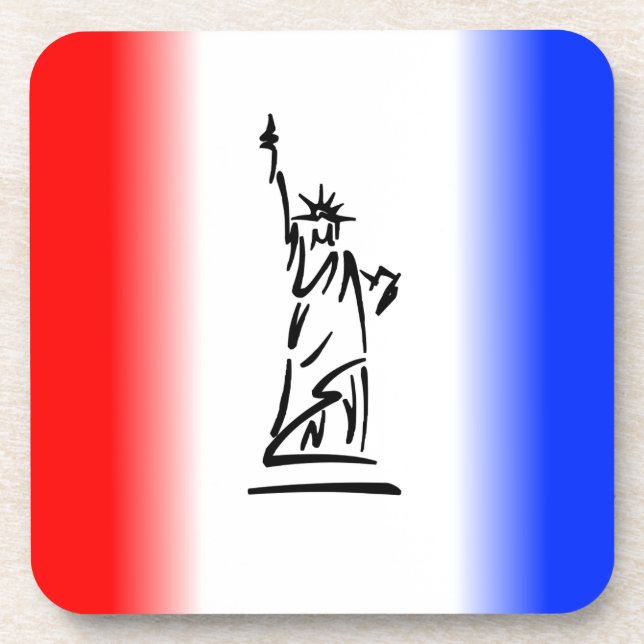 Liberty Red Blue Stripe Untersetzer (Vorderseite)