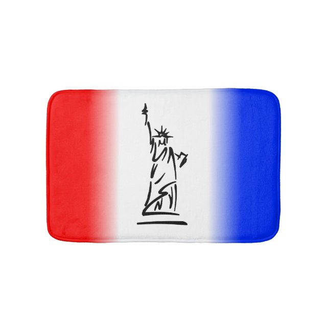 Liberty Red White Stripe Badematte (Vorderseite)