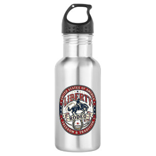 Liberty Rodeo Patriotisch Patriotischer Rodeo West Edelstahlflasche