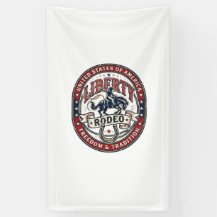 Liberty Rodeo Patriotisch Patriotisches Rodeo West Banner