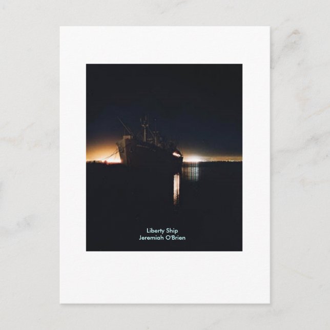 Liberty Ship SSJeremiah O'Brien - Maßgeschneidert Postkarte (Vorderseite)