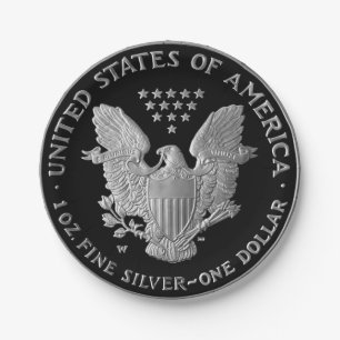 Liberty Silver Dollar Schwanz 2006 Pappteller