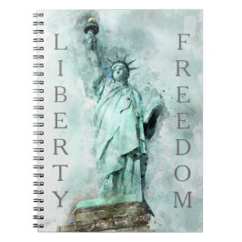 Liberty Spiral-gebundene Notebook-Statue Notizblock
