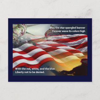 Liberty Star-Spangled Banner Postkarte