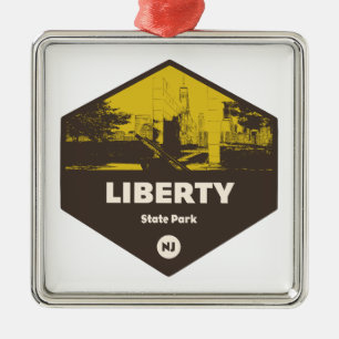 Liberty State Park New Jersey Ornament Aus Metall