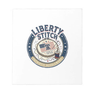 Liberty Stitch Patriotische Stickerei Nadel Notizblock
