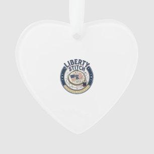 Liberty Stitch Patriotische Stickerei Nadel Ornament