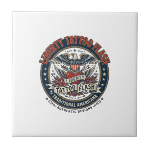 Liberty Tattoo Flash Patriotisches Patriottisches Fliese