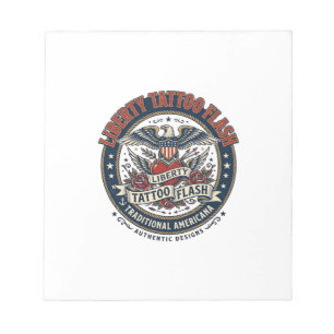 Liberty Tattoo Flash Patriotisches Patriottisches Notizblock