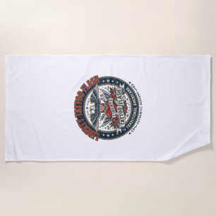 Liberty Tattoo Flash Patriotisches Patriottisches Strandtuch