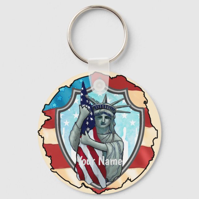 Liberty USA individuelle Name Schlüsselanhänger (Vorderseite)