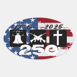 Liberty Waffen Religion 250 Oval Ovaler Aufkleber