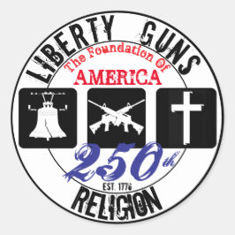 Liberty Waffen Religion Round 250. Aufkleber