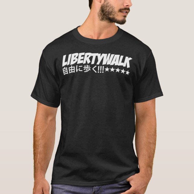 Liberty-Walk-Logo mit japanischen Schriftzeichen C T-Shirt (Vorderseite)