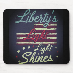 Liberty's Flame Lights Night Mousepad