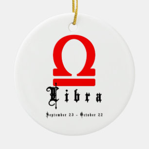 Libra, 23. September - 22. Oktober Keramikornament