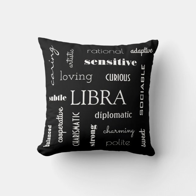 Libra Astrologisch Kissen (Vorderseite)