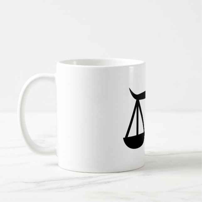Libra Astrologisches Symbol Zeichen 6 Kaffeetasse (Links)