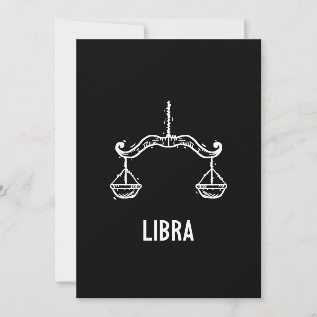 Libra Astrology Birthday Gift Zodiac Signs Einladung (Vorderseite)