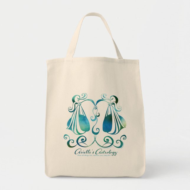 Libra Astrology Grocery Tote Bag Tragetasche (Vorne)