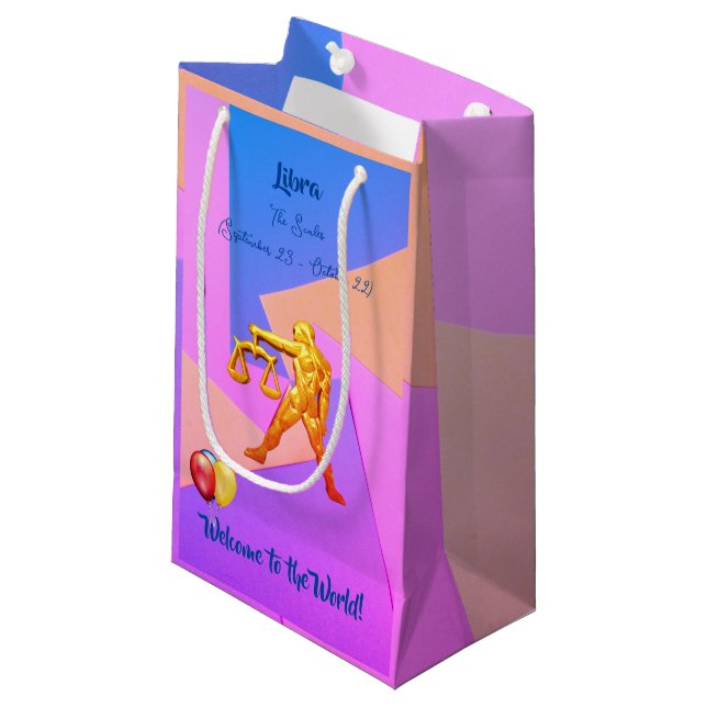 Libra Baby The Scales (23. September - 22. Oktober Kleine Geschenktüte (Vorderseite Schrägansicht)