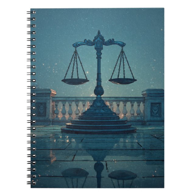 Libra-Balance-Notebook Notizblock (Vorderseite)