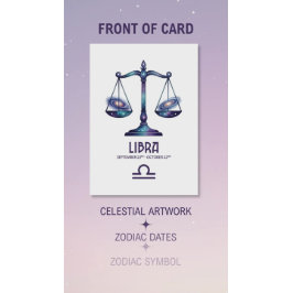 Libra Birthday Card Feiertagskarte