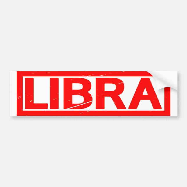 Libra-Briefmarke Autoaufkleber (Vorne)