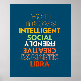 Libra Caractère Anniversaire inspiration Poster