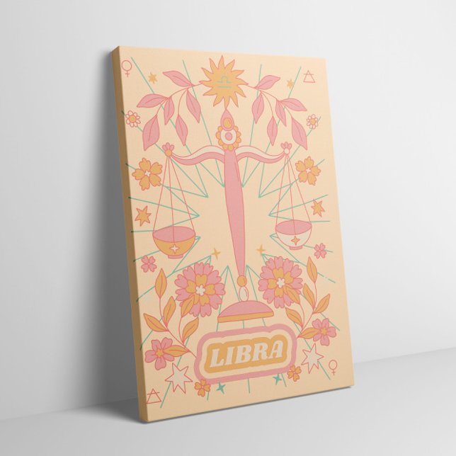 Libra Celestial Zodiac Pastel Dreams Mauer Leinwanddruck (Von Creator hochgeladen)