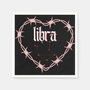 Libra Constellation Gothic Dark Celestial Art Serviette