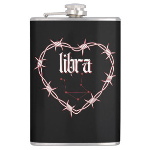 Libra Constellation Gothic Dark Celestial Edgy Flachmann