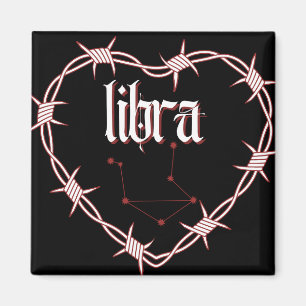 Libra Constellation Gotische Ästhetik Barbed Wire Magnet