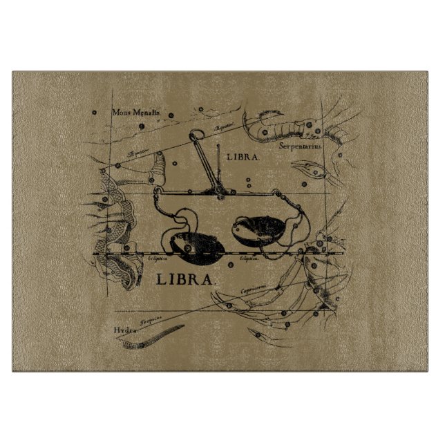 Libra Constellation Hevelius 1690 Dekor Schneidebrett (Vorderseite)