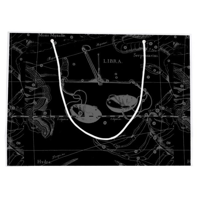 Libra Constellation Map Hevelius 1690 Sept Okt Große Geschenktüte (Rückseite)