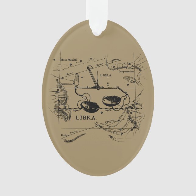 Libra Constellation Map Hevelius circa 1690 Ornament (Vorderseite)