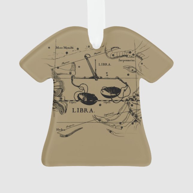 Libra Constellation Map Hevelius circa 1690 Ornament (Rückseite)