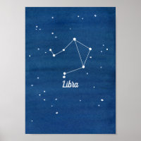 Libra Constellation Night Sky Indigo