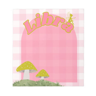 Libra Cotgagecore Whimsical Fairy Mushroom Design Notizblock