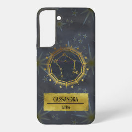 Libra Dark Zodiac Astrologie: Schwarz & Gold Samsung Galaxy Hülle