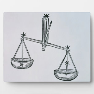 Libra (die Skalen) eine Abbildung aus dem "Poeti Fotoplatte