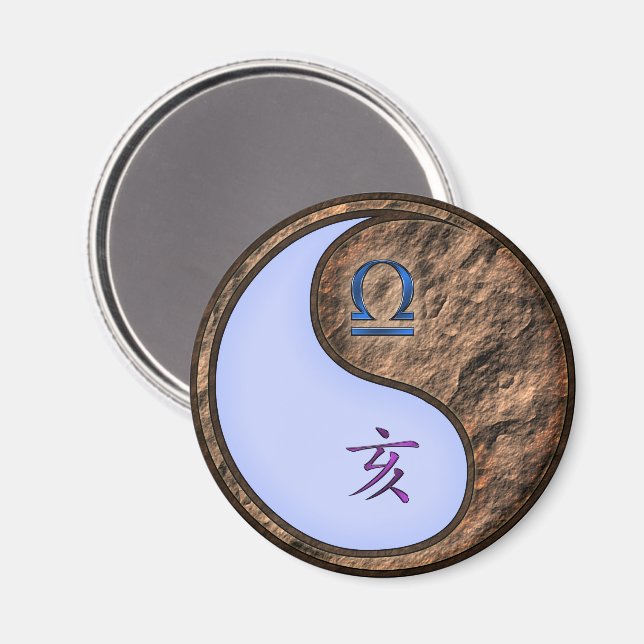 Libra & Earth Boar Magnet (Vorderseite/Rückseite)